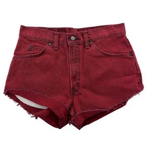 Levi’s Red Vintage USA Style 550 Cotton High Rise Cut Off Shorts Women’s 31